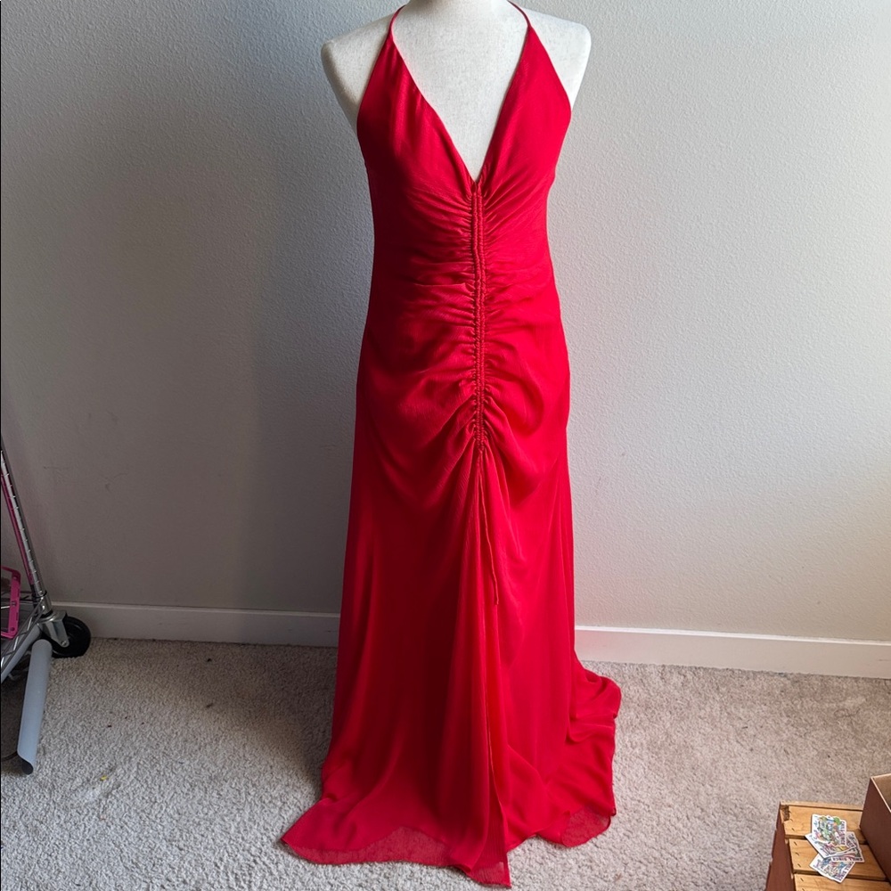Free People Simone Red Formal Open Back Dress size 6 - Picture 3 of 8